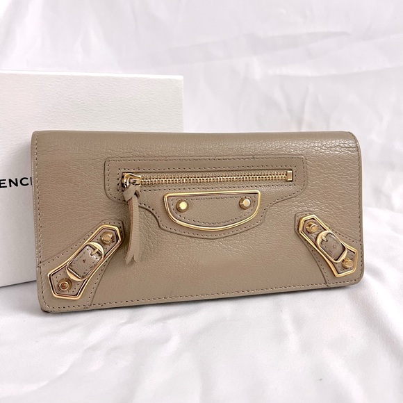 BALENCIAGA WALLET in beige latte with gold hardware - Picture 2 of 8